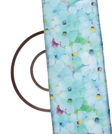 Light Blue Color Floral Print Modal Satin Fabric